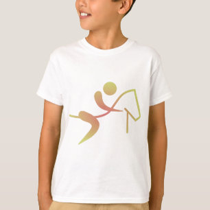 Equestrian Horseback Riding Flame icon Horse T-Shirt