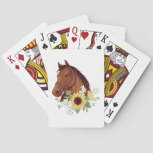 Equestrian Horseback Riding Gift Western Horse Playing Cards