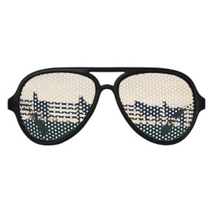 Equestrian Horses at the Pasture Fence Aviator Sunglasses