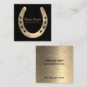 Equestrian Horseshoe Horse Farrier Service Square Business Card
