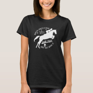 Equestrian Hunter Jumper Horse Tee Shirt Black