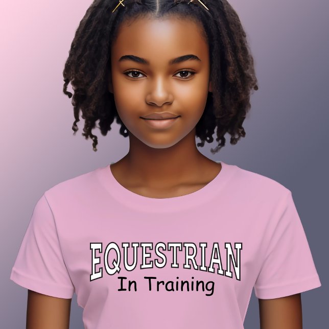 Equestrian in Training Girls Pink T-Shirt (Creator Uploaded)