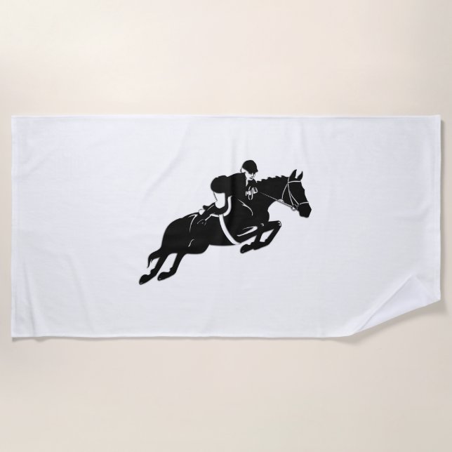Equestrian Jumper Beach Towel (Front)