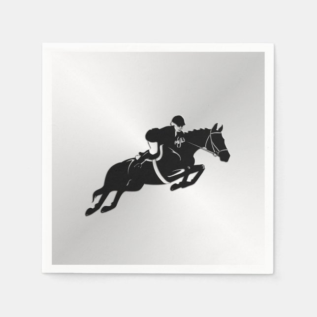 Equestrian Jumper Horse Napkin (Front)