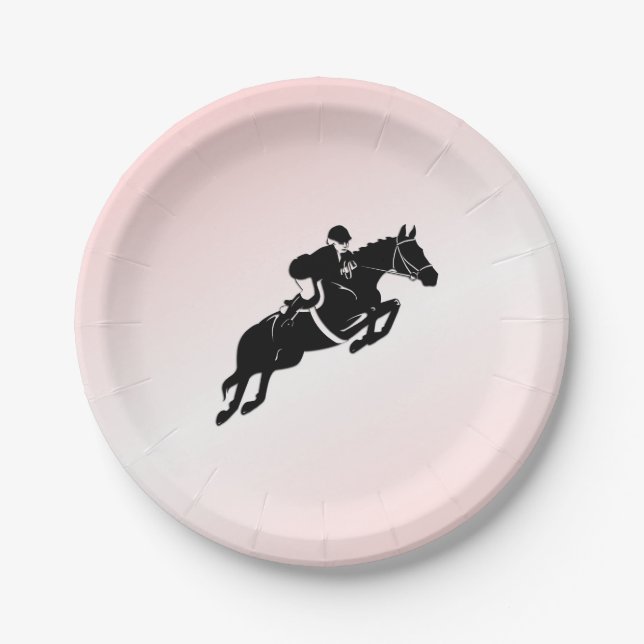 Equestrian Jumper Paper Plate (Front)