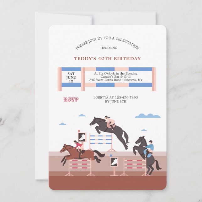 Equestrian Jumpers Invitation (Front)