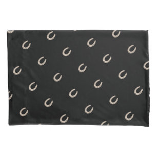 Equestrian Lucky Horse Shoe Pattern Pillowcase