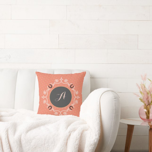 Equestrian Monogram  Cushion (Couch)