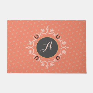 Equestrian Monogram Lucky Horse Shoe Doormat