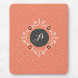 Equestrian Monogram Lucky Horse Shoe Mouse Pad