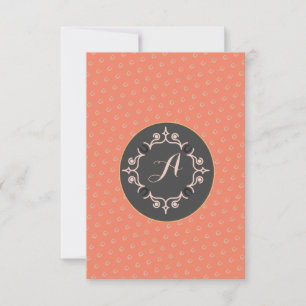 Equestrian Monogram Lucky Horse Shoe Personalised  Thank You Card