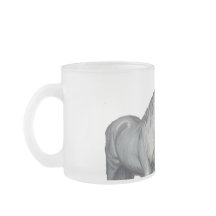 Equestrian Mug with White Horse for Horse Lover