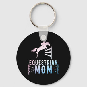 Equestrian Mum Art For Girls Horseback Riding Hors Key Ring