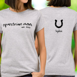 Equestrian Mum Handwritten Script Typography T-Shirt