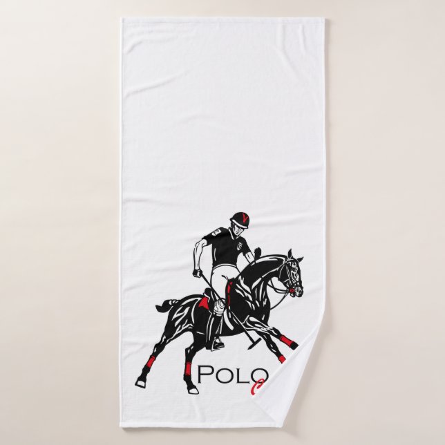 equestrian polo sport club bath towel set (Bath Towel)