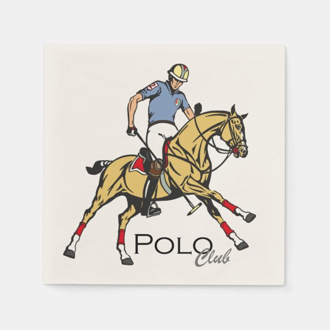 equestrian polo sport club napkin (Front)
