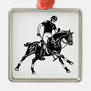 equestrian polo sport metal tree decoration