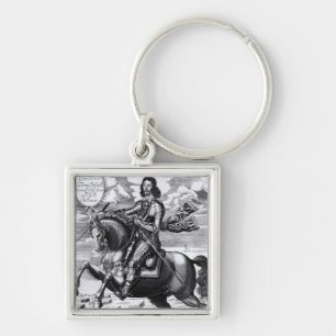 Equestrian portrait key ring