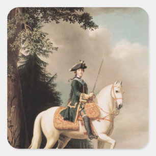 Equestrian Portrait of Catherine II Square Sticker