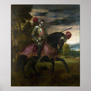 Equestrian Portrait of Charles V by Titian Poster