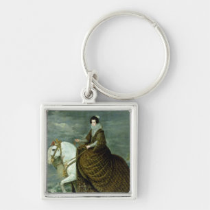 Equestrian portrait of Elisabeth de France Key Ring