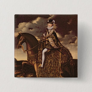 Equestrian Portrait of Henri IV 15 Cm Square Badge