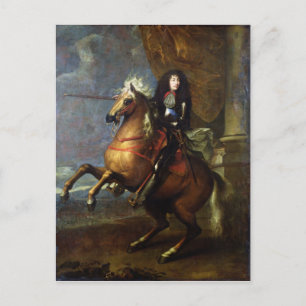 Equestrian Portrait of Louis XIV  c.1668 Postcard