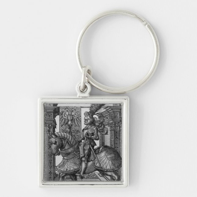 Equestrian portrait of Maximilian I  c.1508 Key Ring (Front)