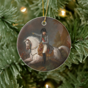 Equestrian Portrait of Napoleon Ceramic Tree Decoration