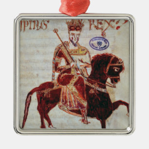 Equestrian portrait of Pepin King of Italy Metal Tree Decoration