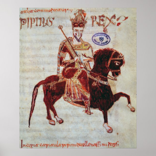 Equestrian portrait of Pepin  King of Italy Poster (Front)