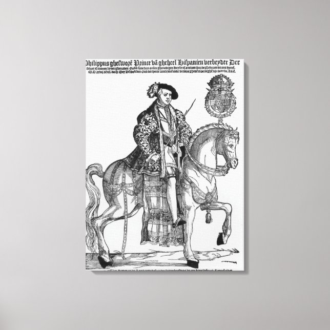 Equestrian Portrait of Philip II  of Spain Canvas Print (Front)