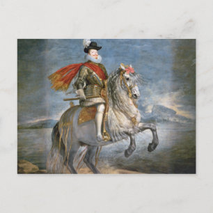 Equestrian Portrait of Philip III c.1628-35 Postcard