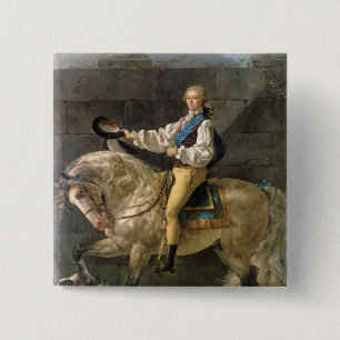 Equestrian Portrait of Stanislas Kostka 15 Cm Square Badge