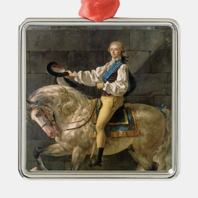 Equestrian Portrait of Stanislas Kostka Metal Tree Decoration (Front)