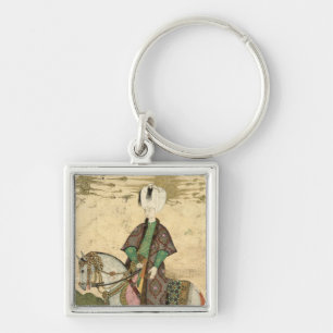 Equestrian portrait of Sultan Osman II  1618 Key Ring