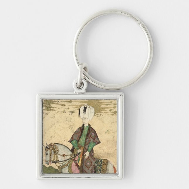 Equestrian portrait of Sultan Osman II  1618 Key Ring (Front)