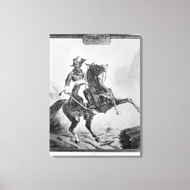 Equestrian portrait of Thomas Alexandre Canvas Print (Front)