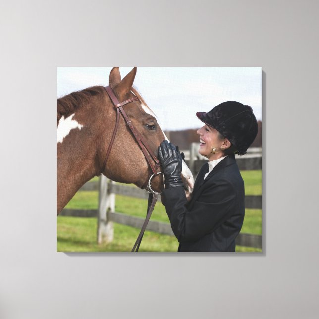 Equestrian rider canvas print (Front)