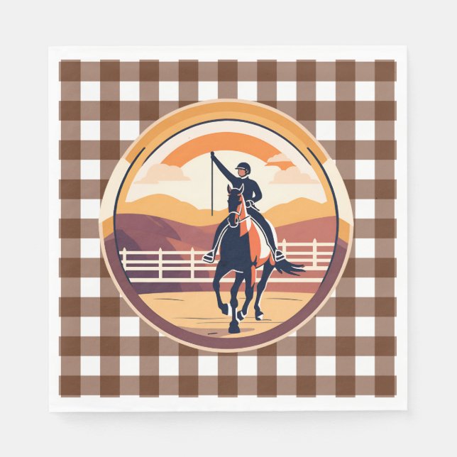 Equestrian Rider  Napkin (Front)