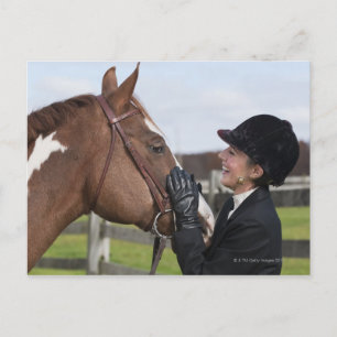 Equestrian rider postcard