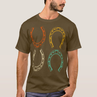 Equestrian Rider Retro Vintage Horsehoe Horse T-Shirt