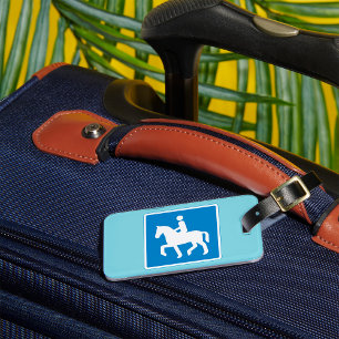 Equestrian Route Symbol Horse Riding Sign Luggage Tag