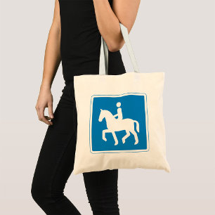 Equestrian Route Symbol Horse Riding Sign Tote Bag