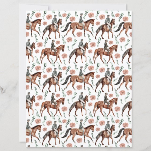 Equestrian Scrapbook Paper (Front)