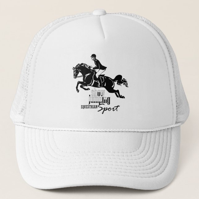 equestrian show jumping trucker hat (Front)