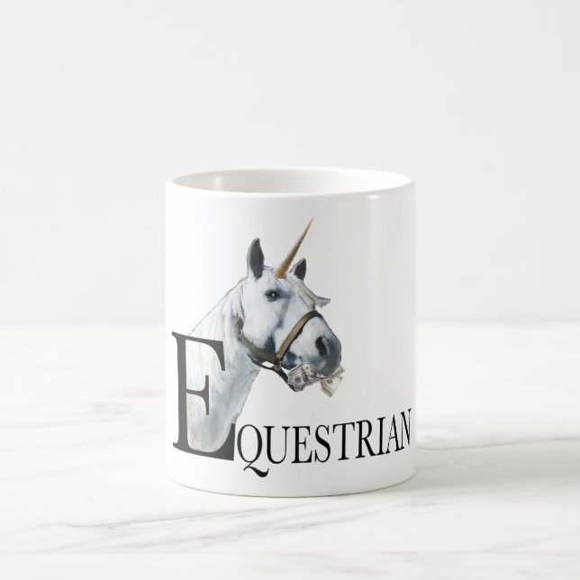 Equestrian side eye unicorn  coffee mug (Center)