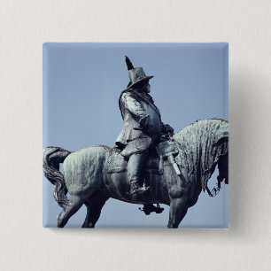 Equestrian statue of Charles Gustav X , 15 Cm Square Badge