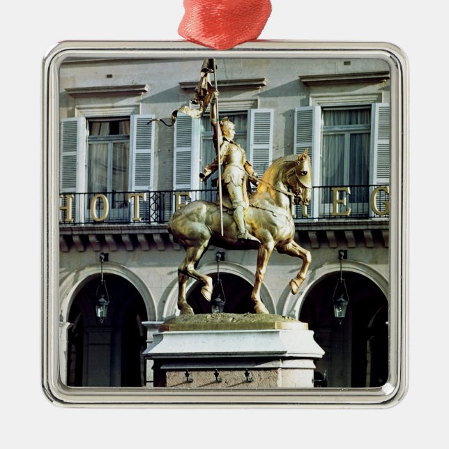Equestrian statue of Joan of Arc Metal Tree Decoration (Front)