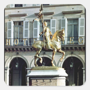 Equestrian statue of Joan of Arc Square Sticker